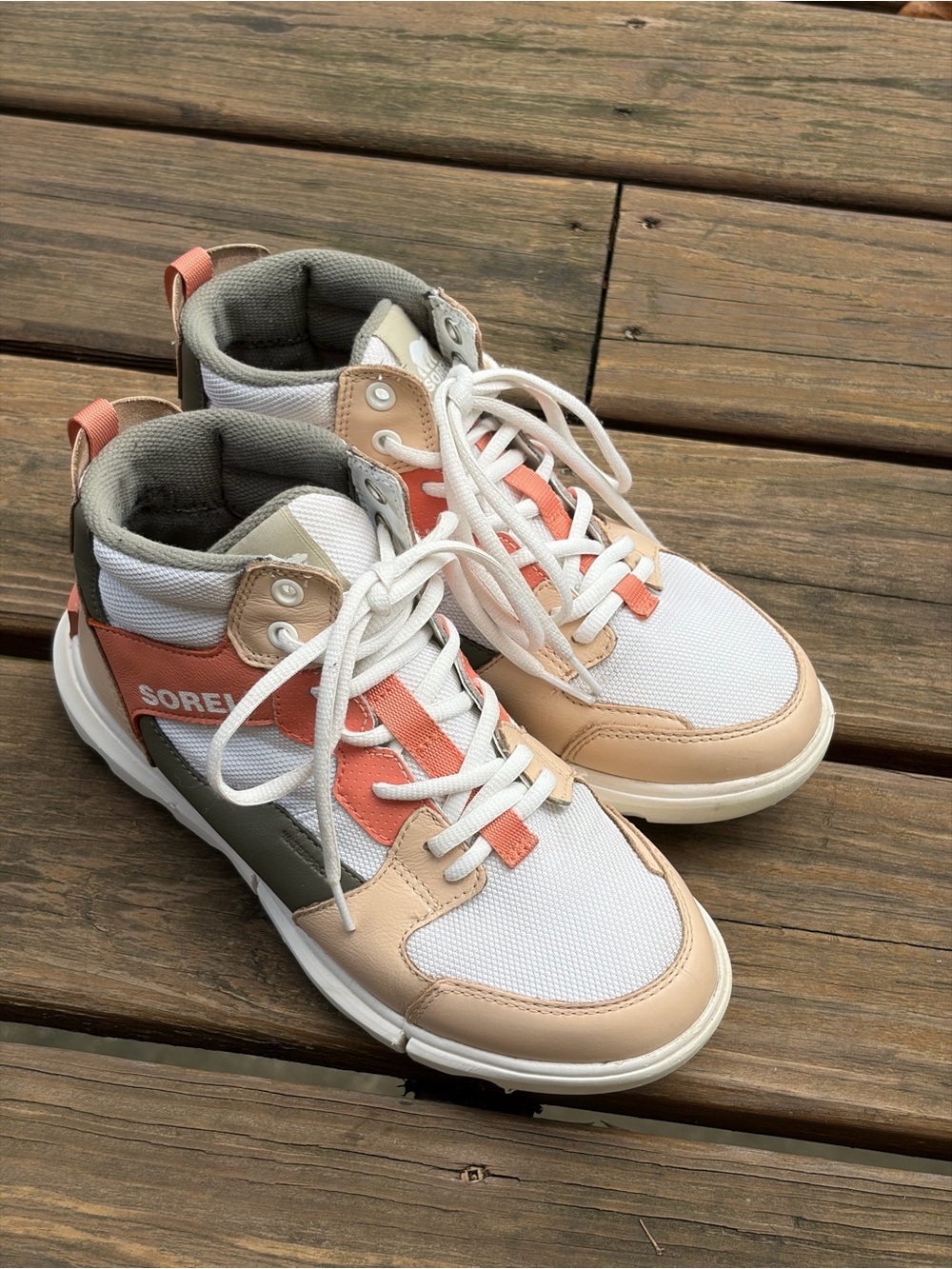Sorel Explorer II Sneaker Mid WP Sea Salt Nova Sand Waterproof Women's 8.5
